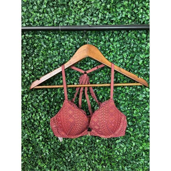 Victorias Secret Wine Push Up Front Clasp Bra Sz 32B - Picture 1 of 5